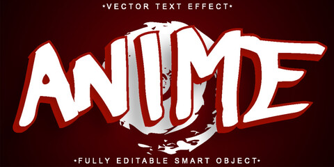 Poster - Cartoon Anime Vector Fully Editable Smart Object Text Effect
