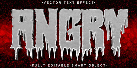 Poster - Horror Angry Vector Fully Editable Smart Object Text Effect