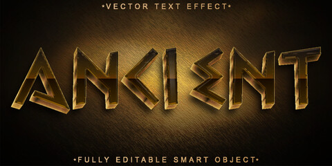 Poster - Brown History Ancient Vector Fully Editable Smart Object Text Effect