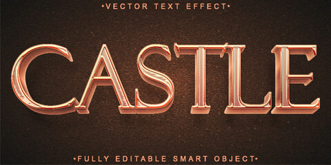 Poster - Historic Ancient Castle Vector Fully Editable Smart Object Text Effect