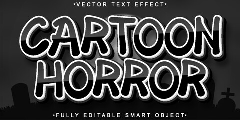 Poster - Cartoon Horror Vector Fully Editable Smart Object Text Effect