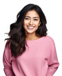 © Rawpixel.com - PNG Asian tan woman sweater smiling looking.