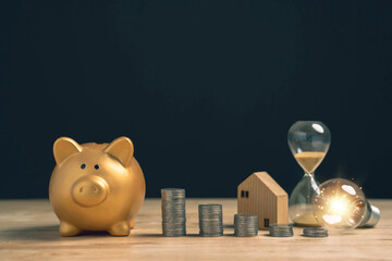 Poster - Ideas for saving energy. How to reduce electricity bills and increase savings. Saving money by saving electricity. Ideas for saving money and investing.