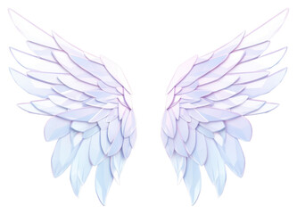 Canvas Print - PNG Wings holography angel art creativity.