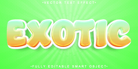 Poster - Cartoon Exotic Vector Fully Editable Smart Object Text Effect