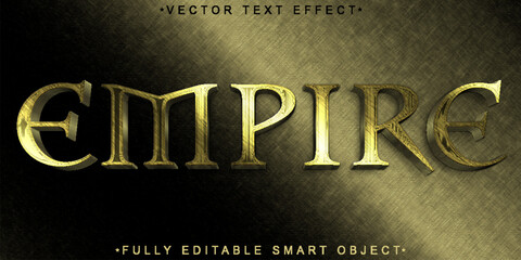 Poster - Golden Historic Empire Vector Fully Editable Smart Object Text Effect
