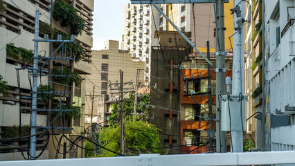 fragment of dense residential development in Manila, the capital of the Philippines