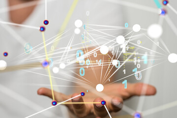 Poster - Futuristic wave, Futuristic data stream