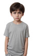 © PNG&Background Image - Young boy with angry or dissatisfied face standing, isolated, transparent background, no background. PNG.