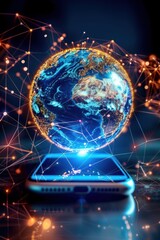 Wall Mural - mobile global internet communications