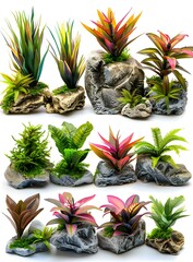 Artificial plants for aquarium decoration