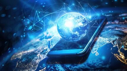 Wall Mural - mobile global internet communications