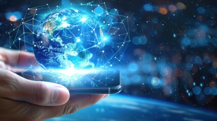 Wall Mural - mobile global internet communications