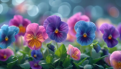 Wall Mural - colorful flowers in the garden