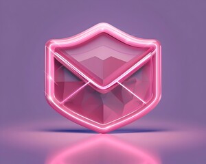 Poster - shielded email icon fortifying digital communication in the modern world