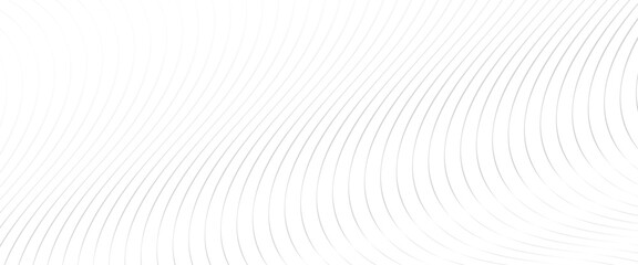 Poster - Vector abstract wave element of the pattern of gray lines on white background wave pattern with wave with lines created using blend tool.