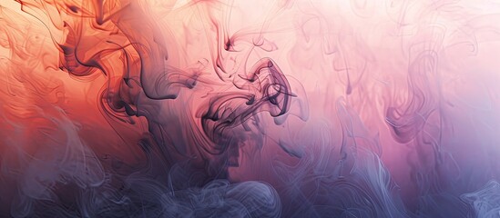 Aufkleber - black smoke on pastel background Ink     Abstract. with copy space image. Place for adding text or design