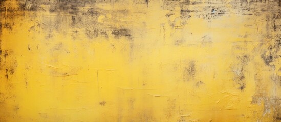 Wall Mural - Vintage grunge surface with rough yellow wall texture providing copy space image.