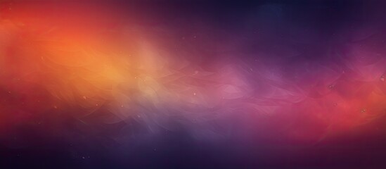 Poster - Abstract colorful gradient banner design with a dark, grainy texture, featuring glowing shades of purple, red, yellow, orange, and black, with space for additional images.
