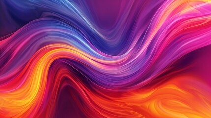 Wall Mural - An abstract background featuring colorful flowing lines that create a dynamic and fluid visual effect