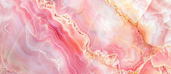 Aufkleber - Pink Onyx Crystal Marble Texture with Icy Colors, Polished Quartz Stone Background, It Can Be Used For Interior-Exterior Home Decoration and Ceramic Tile Surface. pink marbel texture. Wallpaper