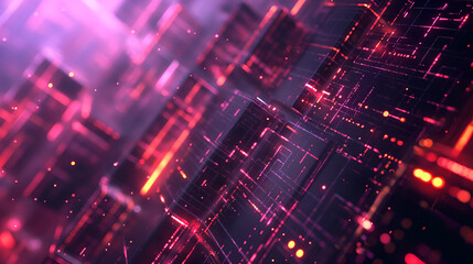 Digital background featuring interconnected circuits and binary code, representing artificial intelligence and encryption, Neutral dark background, Modern and detailed