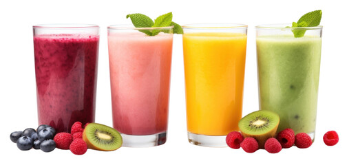 Poster - PNG Fruit smoothie raspberry blueberry juice.