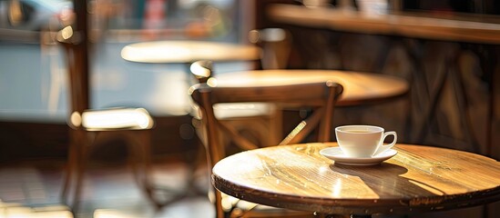 Aufkleber - Customer seat in coffee shop, stock photo. with copy space image. Place for adding text or design