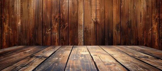 Wall Mural - Background of a wooden room with available copy space image.