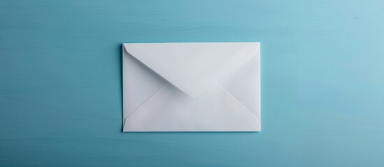 Poster - A white envelope and email address symbol on a blue background, featuring copy space image for email marketing concept.