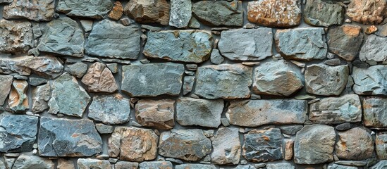 Wall Mural - Stone wall background with copy space image.