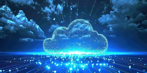 Wall Mural - cloud computing concept