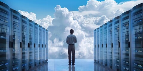 Wall Mural - cloud computing concept