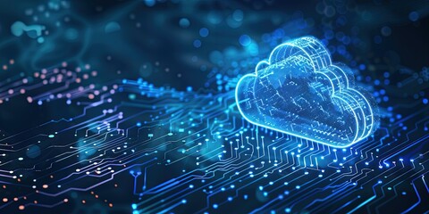 Wall Mural - cloud computing concept