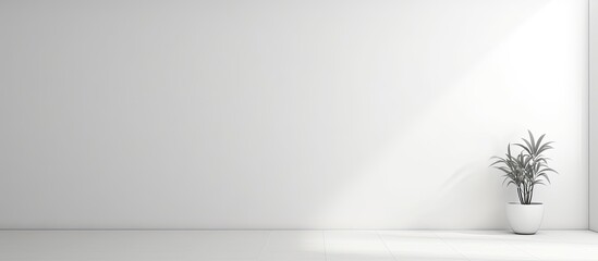 Poster - White walls with a stunning appeal, devoid of objects, featuring ample copy space image.