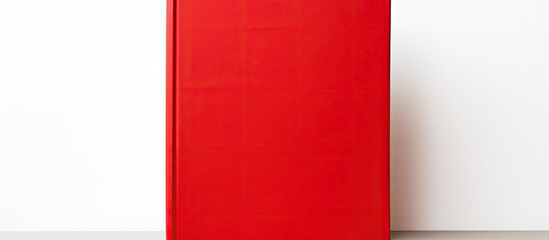 Aufkleber - A red book displayed on a white backdrop with copy space image available.