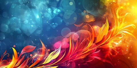 Poster - Abstract Colorful Swirls Background