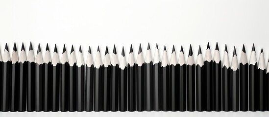 Poster - Black and white art therapy color pencils with a blank space for an image. with copy space image. Place for adding text or design