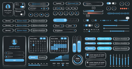 Poster - the image shows the interface of a modern app or web application used to track finances or plan even