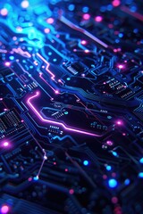 Poster - High-quality image of a computer circuit board, ideal for tech-related projects and presentations