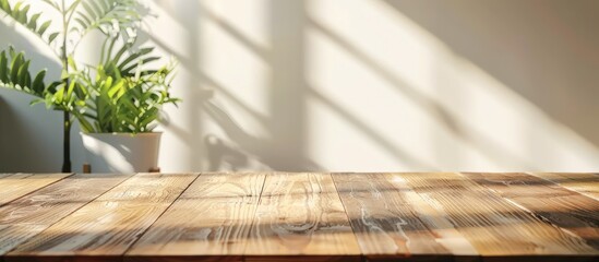 Wall Mural - Table with no items on it, displaying a copy space image.