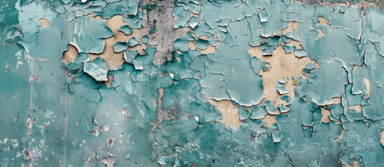 Poster - Old wall with cracked paint provides an abstract texture with copy space image potential.