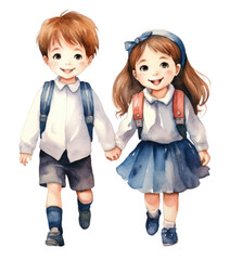 Sticker - PNG Kids school footwear smiling cartoon.