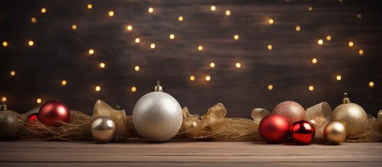 Poster - Festive holiday decoration for Christmas and New Year celebrations with an inviting copy space image.
