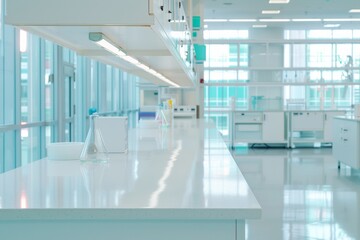 Aufkleber - World Science Day Celebration in a Modern University Laboratory Sophisticated Equipment and Bright, Spacious Interior Supporting Scientific Research and Innovation