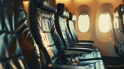 Wall Mural - Modern Seats Empty Airplane