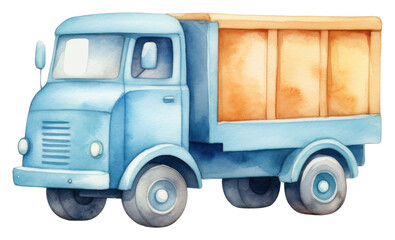 Poster - PNG Toy truck vehicle transportation semi-truck.