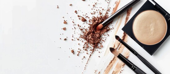 Poster - Professional makeup artist cosmetics, ideal for achieving a flawless look, with a clear and weightless finish, perfect for any skin tone, great for product demonstrations or makeup tutorials with