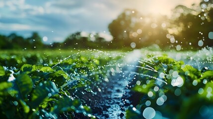 Poster - Smart Irrigation System Optimizing Water Use in Lush Agricultural Field with Automated Sensors and Sprinklers