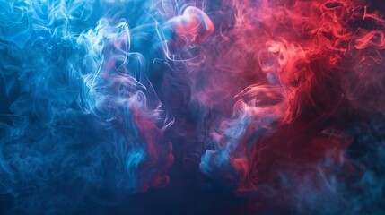 USA flag in flowing smoke, Abstract American flag